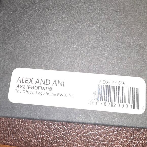 2 ALEX & ANI Gold tone Inline Bar THE OFFICE Collectible Bangle Expandable NIB - Picture 6 of 10